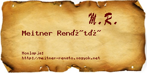 Meitner Renátó névjegykártya